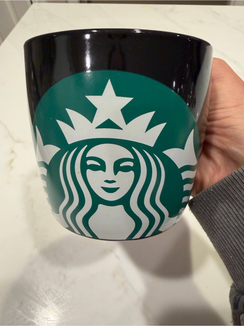 Starbucks 14 oz Coffee Tea Mermaid Siren Logo Mug Collectible